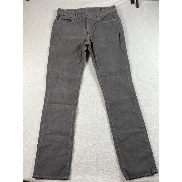 Bonobos Men's Button Closure Pockets Corduroy Straight Leg Pants Gray Size 34 - Picture 1 of 8